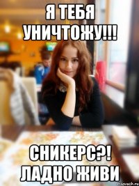 Я тебя уничтожу!!! Сникерс?! Ладно живи