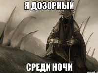 Я дозорный среди ночи