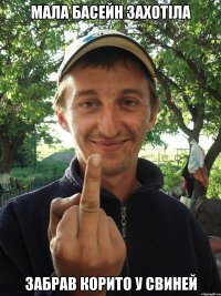 Мала басейн захотіла Забрав корито у свиней