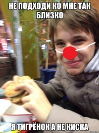 Не подходи ко мне так близко Я тигрёнок а не киска