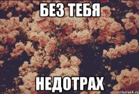 БЕЗ ТЕБЯ НЕДОТРАХ