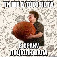 Ти ше б того кота В сраку поцюлювала