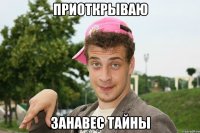 Приоткрываю Занавес тайны