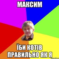 максим їби котів правильно як я