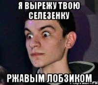 Я ВЫРЕЖУ ТВОЮ СЕЛЕЗЕНКУ РЖАВЫМ ЛОБЗИКОМ