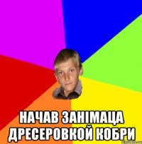  начав занімаца дресеровкой кобри