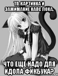 ТП-Картинка и зажимание капс лока. Что еще надо для Идола Фикбука?