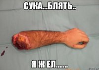 Сука...Блять.. Я ж ел.......