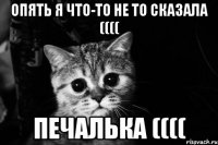 Опять я что-то не то сказала (((( Печалька ((((