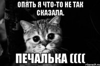 Опять я что-то не так сказала. Печалька ((((