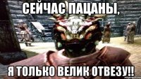 СЕЙЧАС ПАЦАНЫ, Я ТОЛЬКО ВЕЛИК ОТВЕЗУ!!