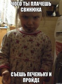 чого ты плачешь свинюка съешь печеньку и пройде