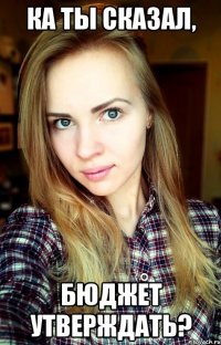 ка ты сказал, бюджет утверждать?
