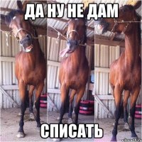 да ну не дам списать