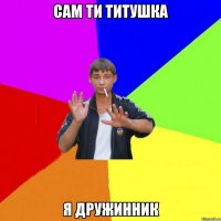 сам ти титушка я дружинник