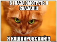 В глаза смотреть я сказал!!! Я Кашпировский!!!
