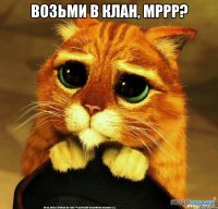 Возьми в клан, мррр? 