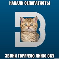 Напали сепаратисты Звони горячую линю СБУ