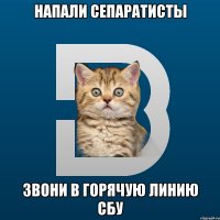 Напали сепаратисты Звони в горячую линию СБУ