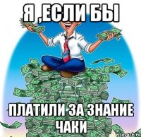 Я ,если бы Платили за знание Чаки