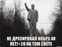  Не дресировал кобру 40 лет(+20 на том свете