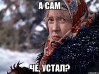 А сам чё, устал?