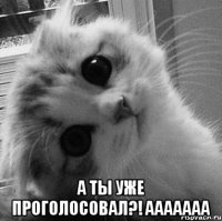  А ты уже проголосовал?! aaaaaaa