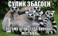 Сулик збагоен потому что всегда виноват Мустафа