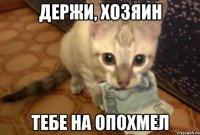 Держи, хозяин тебе на опохмел