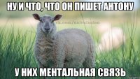 ну и что, что он пишет Антону у них ментальная связь