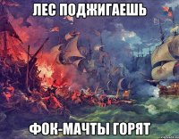 Лес поджигаешь Фок-Мачты горят