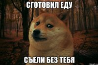Сготовил еду съели без тебя