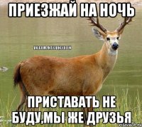 Приезжай на ночь Приставать не буду,мы же друзья