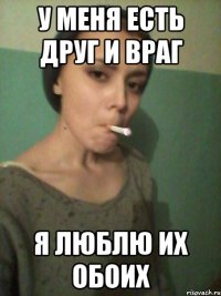 у меня есть друг и враг я люблю их обоих