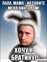 Папа, мама - назовите меня Виктором! Хочу к братику)