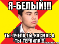 Я-Белый!!! Ты-пчела,ты-космос,а ты-терпила!!!