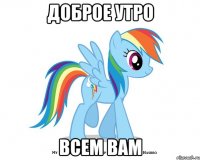Доброе утро всем вам