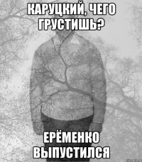 КАРУЦКИЙ, ЧЕГО ГРУСТИШЬ? ЕРЁМЕНКО ВЫПУСТИЛСЯ