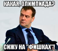 какая, олимпиада? сижу на "фишках"!