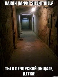 Какой нафиг Silent Hill? ты в Печорской общаге, детка!