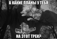 А КАКИЕ ПЛАНЫ У ТЕБЯ НА ЭТОТ ТРЕК?