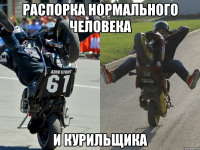 Распорка нормального человека и курильщика