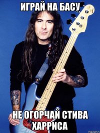играй на басу не огорчай стива харриса