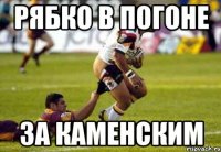 Рябко в погоне за Каменским