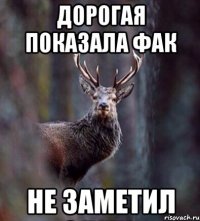 Дорогая показала фак Не заметил