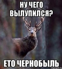 ну чего вылупился? Ето Чернобыль