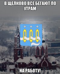 В Щелково все бегают по утрам на работу!