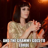  And the Grammy goes to Lorde