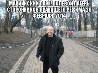 Мариинский парк. Полевой лагерь сторонников правящего режима 20 февраля. 2014 