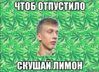 Чтоб отпустило скушай лимон